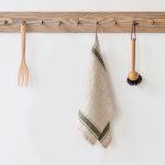 Vintage Linen Kitchen Towel Stripe - Image 4