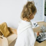 Linen Fine Waffle Poncho for Kids - White - Image 3
