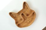 Wooden Plate For Kids - Corgi With 2 Sectors - Image 3