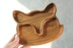 Wooden Plate For Kids - Fox With 2 Sectors - Image 2