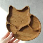 Wooden Plate For Kids - Fox With 3 Sectors